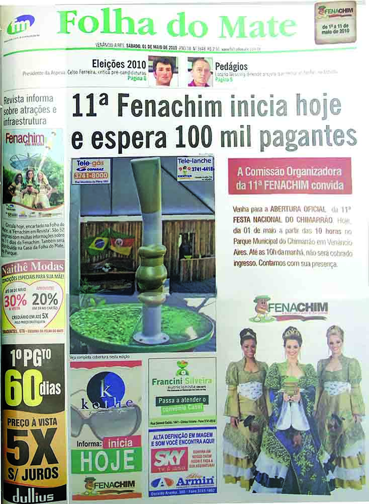 Capa 11° Fenachim 2010_(Arquivo Folha do Mate)