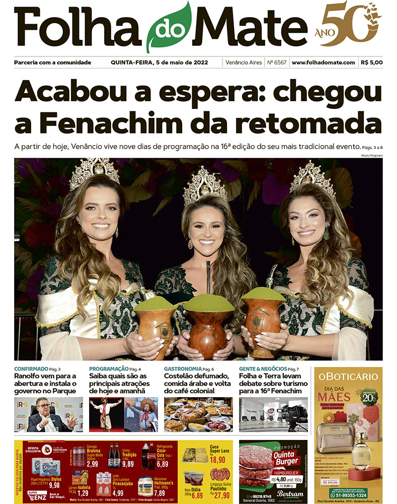 Capa 16° Fenachim 2022_(Arquivo Folha do Mate)