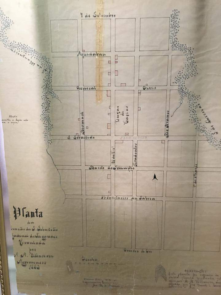 Mapa de Venâncio Aires em 1883_ (Arquivo Folha do Mate)